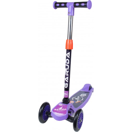Kiddie Castle Foldable Scooter 4 Level Height PU Wheels with Brake for Kids