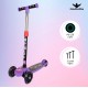  Kiddie Castle Foldable Scooter for Kids 4 Level Height LED Light in PU Wheels with Brake  