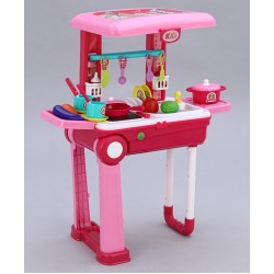  Kiddie Castle Kitchen Playset with Trolley Case 