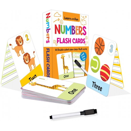  Kiddie Castle Numbers 30 Double Sided Flash Cards With Free Pen  