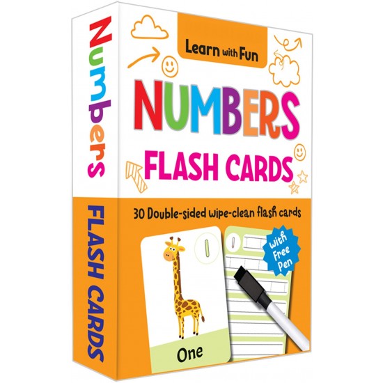  Kiddie Castle Numbers 30 Double Sided Flash Cards With Free Pen  