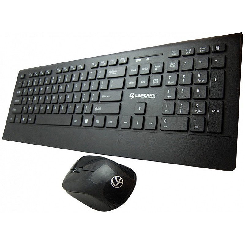 Lapcare smartoo l999 wireless keyboard and mouse combo with auto sleep black