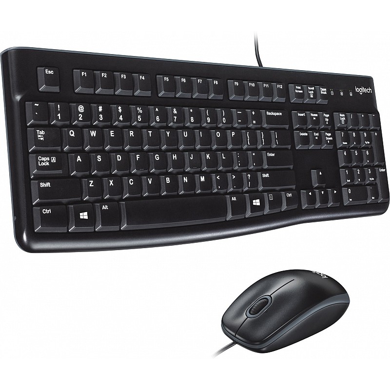 Logitech MK120 USB 2.0 Keyboard and Mouse Combo (Black)