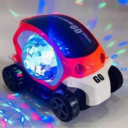  LooknlveSports Musical Car Rotate 360° With Flashing Light & Music With Multicolor Lighting (Multicolor)   (Multicolor)