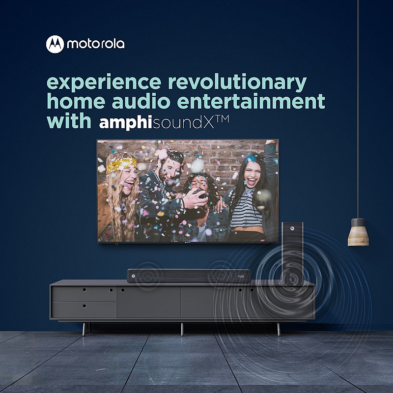 MOTOROLA AmphisoundX with HDMI ARC 100 W Bluetooth Soundbar   (Black, 2.1 Channel)