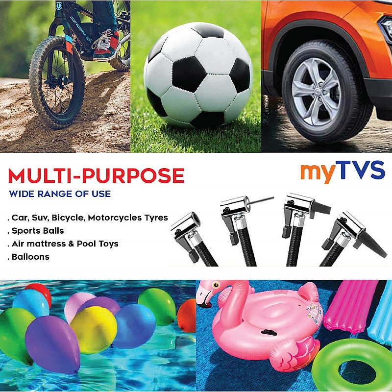 MYTVS 120 psi Tyre Air Pump for Car & Bike 