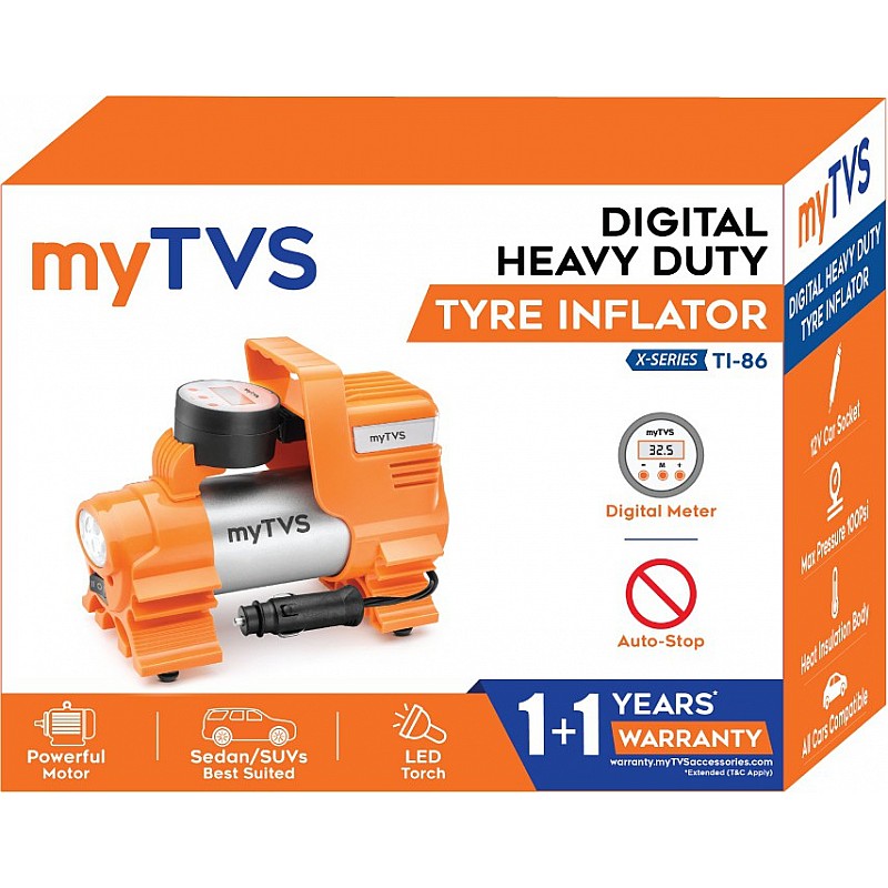 MYTVS 120 psi Tyre Air Pump for Car & Bike 