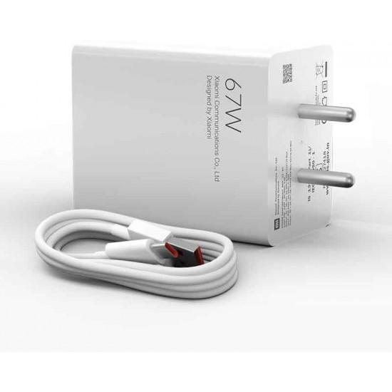 Mi 67 W (MDY-13-EC) Sonic Charge 3.0 Charger Combo 67 W 3 A Mobile Charger   (White)