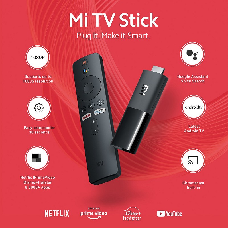 Mi TV Stick with Built in Chromecast Black