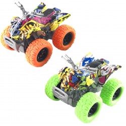 Miss & Chief 2 pack Friction Powered Monster Rock Cars with rubber tyres  ~