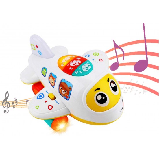 Miss & Chief Bump And Go Musical Airplane With Learning Functiions And Lights For Kids (Multicolor) ~