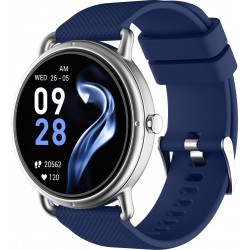 Noise Fit Buzz with 1.32inch HD Round Screen, Bluetooth calling and SPO2 Smartwatch (Blue Strap, Regular)