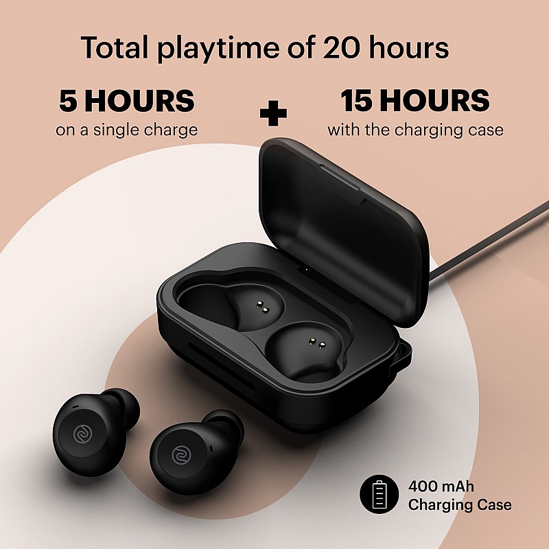 Noise Shots ERGO Truly Wireless Bluetooth Headset   (Stealth Black, True Wireless)