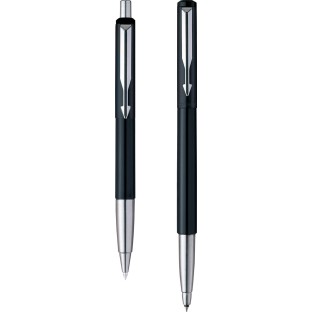 PARKER Vector Standard Roller Ball pen +Ball pen Black body with free Parker Key Chain Pen Gift Set (Blue) PARKER Vector Standard Roller Ball pen +Ball pen Black body with free Parker Key Chain Pen Gift Set (Blue)