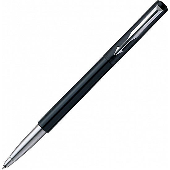 PARKER Vector Standard Roller Ball pen +Ball pen Black body with free Parker Key Chain Pen Gift Set   (Blue)