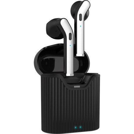 PTron Basspods 481 Bluetooth Headset (Black, Silver, True Wireless) PTron Basspods 481 Bluetooth Headset (Black, Silver, True Wireless)