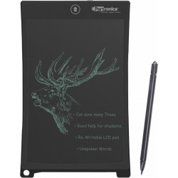 Portronics POR-233 Ruffpad 10 Plus Re-Writeable LCD Writing Pad with Content Safety Button 5 x 8.3 inch Graphics Tablet   (Black) 