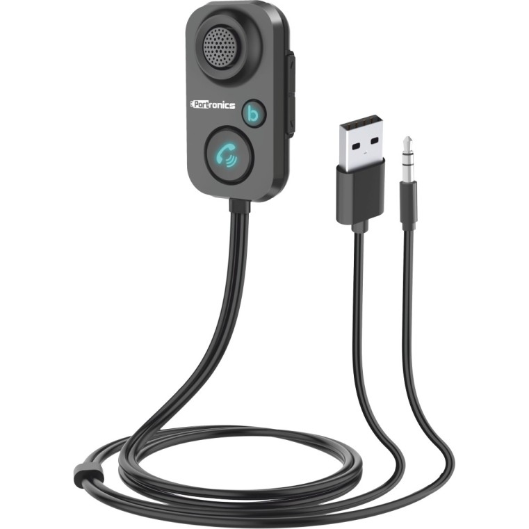 Portronics auto 12 in-car bluetooth receiver for handsfree calling Portronics auto 12 in-car bluetooth receiver for handsfree calling
