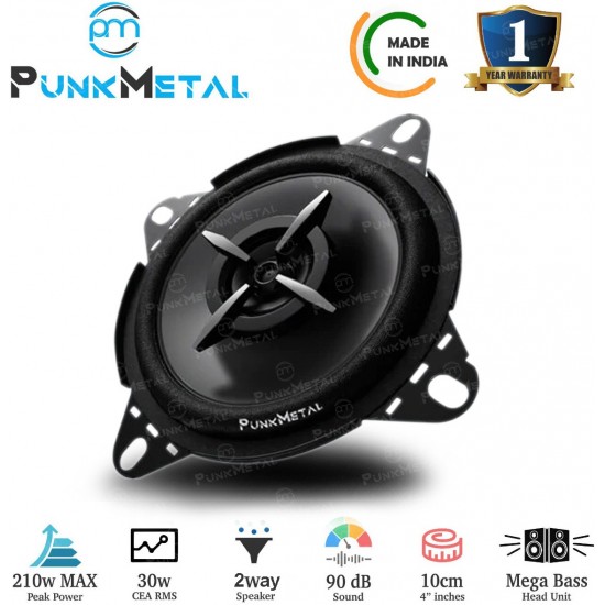 PunkMetal 2 way PM-42CX Coaxial Car Speaker (210 W)