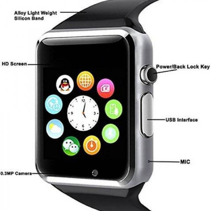 Raysx Mobile watch with Calling & Bluetooth Smartwatch   (Black Strap Free)