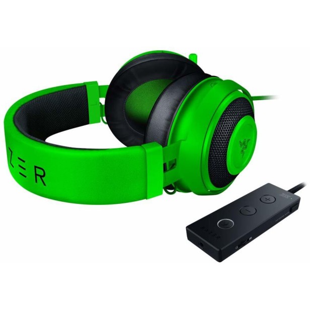Razer Kraken Tournament Edition Wired Headset Green Black On the Ear Razer Kraken Tournament Edition Wired Headset Green Black On the Ear