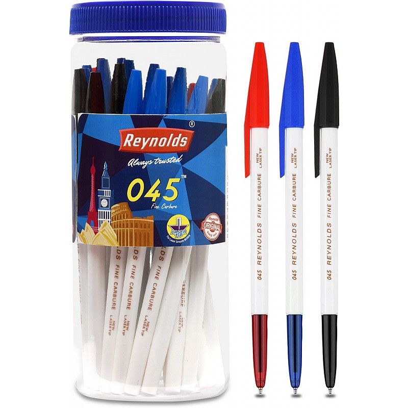 Reynolds 045 Carbure Pen Jar Ball Pen   (Pack of 50, Blue)