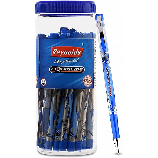 Reynolds Liquiglide Jar Gel Pen   (Pack of 25, Blue)