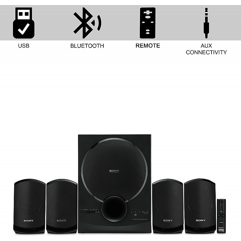 Sony SA-D40 C E12 4.1 Channel Multimedia Speaker System with Bluetooth (Black)