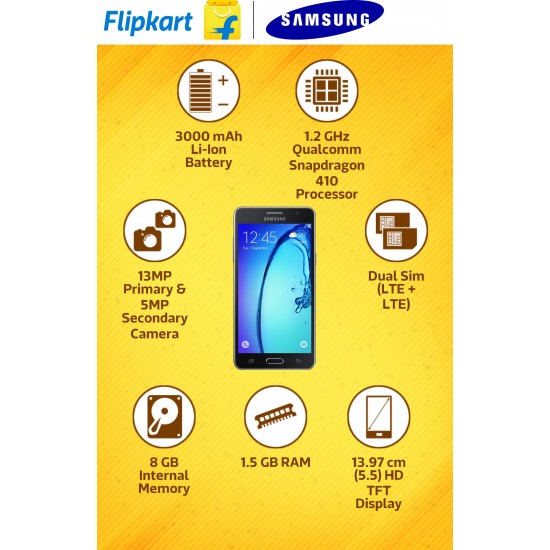 Samsung Galaxy On7 8GB Storage 1.5GB RAM Refurbished 