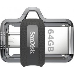 SanDisk Ultra Dual SDDD3-064G-I35 64 GB Pen Drive (Grey, Silver)