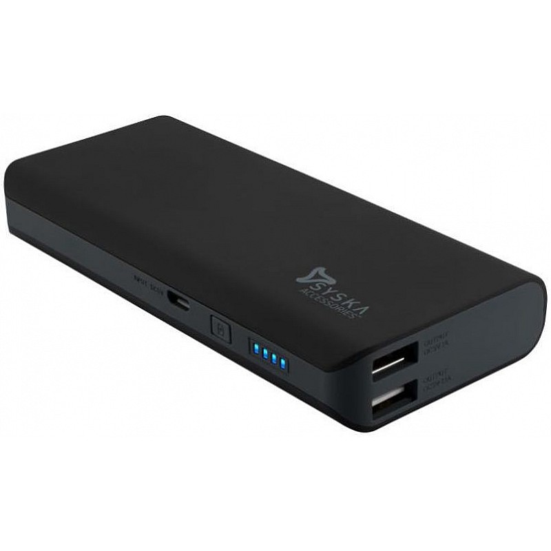 Syska 11000 mAh Power Bank (Black, Lithium-ion) Refurbished 