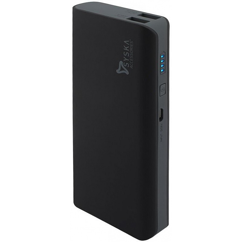 Syska 11000 mAh Power Bank (Black, Lithium-ion) Refurbished 