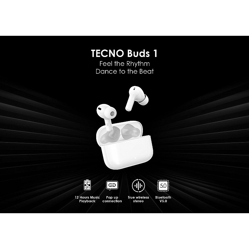 Tecno BUDS1 Bluetooth True Wireless White