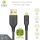 Tizum XL- 6.5 Feet Gold Plated - High Speed, Quick Charge 2.4 Amp & Data Sync 2 m Micro USB Cable