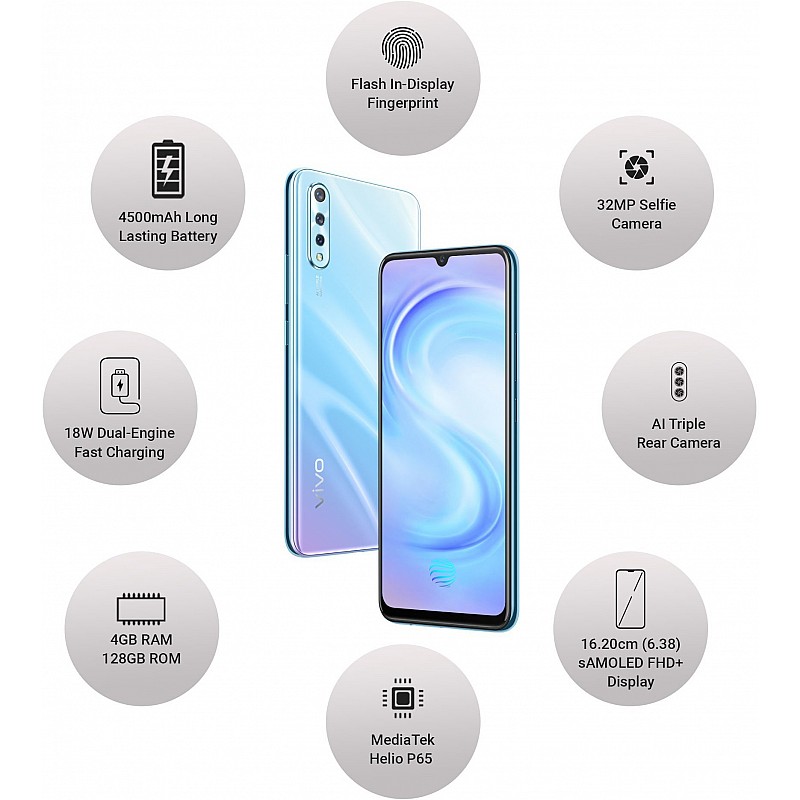 Vivo S1 Skyline Blue, 128 GB 4 GB RAM Refurbished