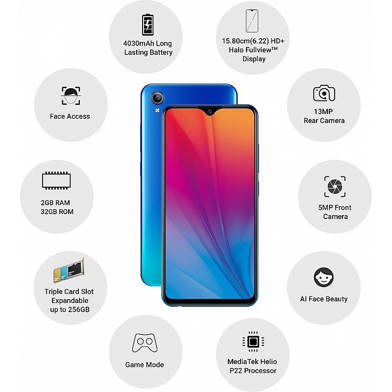 Vivo Y91i (Ocean Blue 2 GB RAM 32 GB Storage (Refurbished)