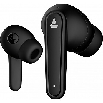 boAt Airdopes 115  upto 24 Hrs Playback and ASAP Charge Bluetooth Headset (Active Black, True Wireless)