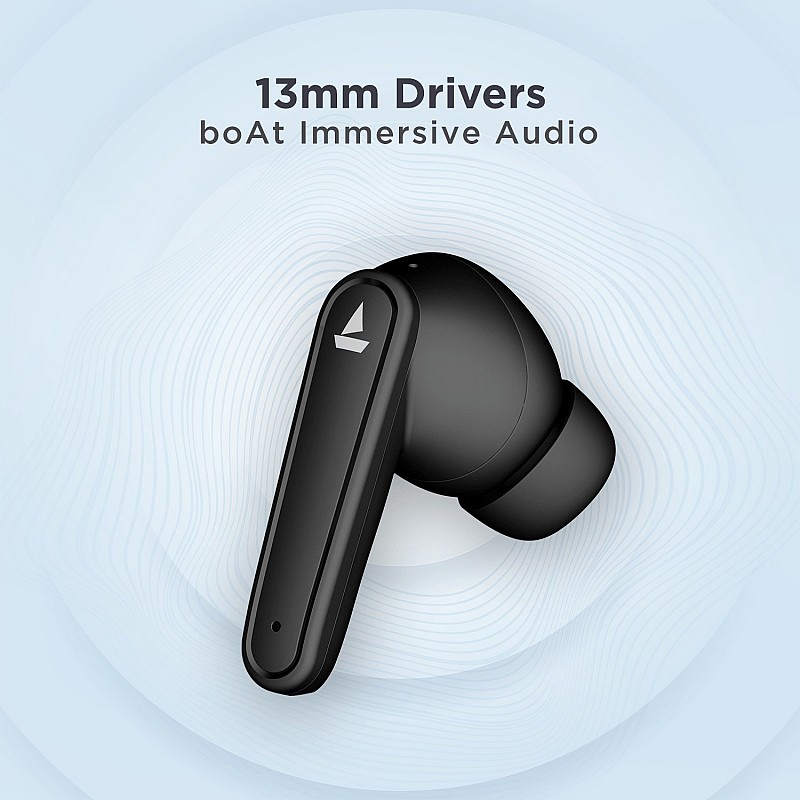 boAt Airdopes 115  upto 24 Hrs Playback and ASAP Charge Bluetooth Headset (Active Black, True Wireless)