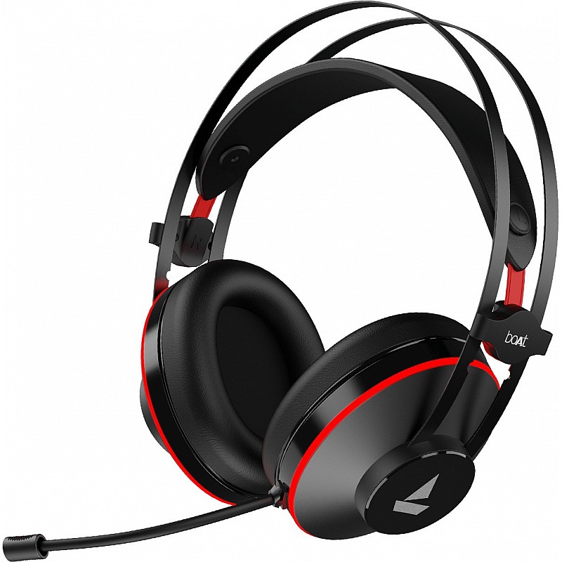 boAt Immortal IM400 Wired Gaming Headset Black Sabre On the Ear