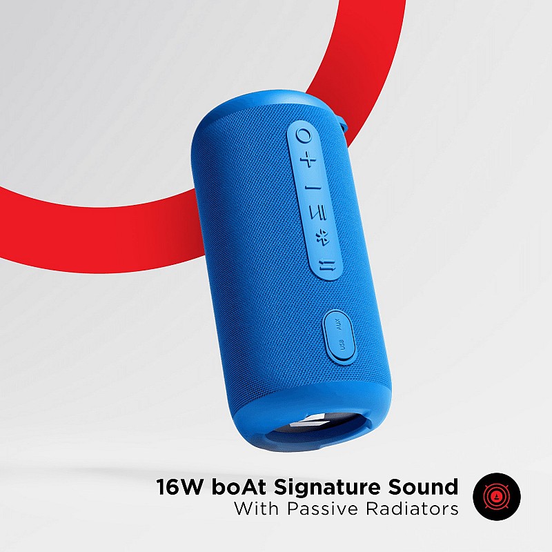 boAt Stone 850 with ASAP Charge, upto 13 Hours Playback Time and IPX6 16 W Bluetooth Speaker   (Blue, Stereo Channel)