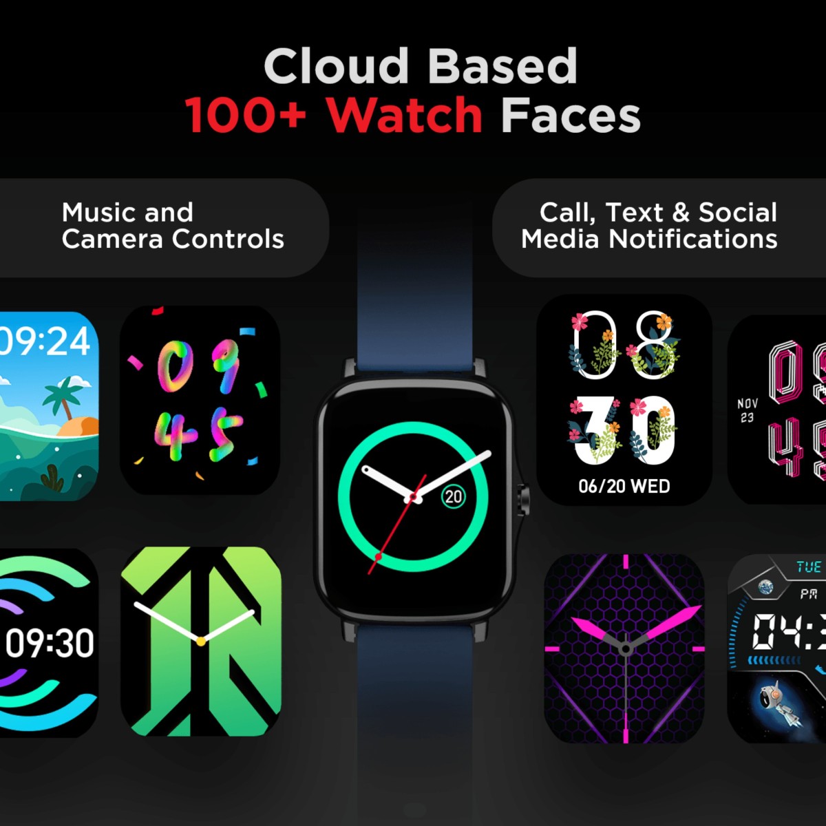 Boat Vertex 1.69 Health Ecosystem Smartwatch Blue Strap