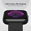 boAt Wave pro 1.69inch HD display withTemperature Sensor and live cricket updates Smartwatch (Black Strap, Free Size)