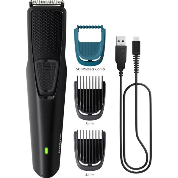PHILIPS BT1233/18 Trimmer 30 min Runtime 4 Length Settings (Black)