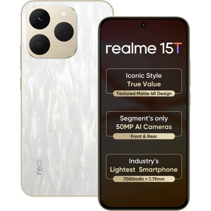 Realme 15t 5g (flowing Silver, 128 Gb) (8 Gb Ram)