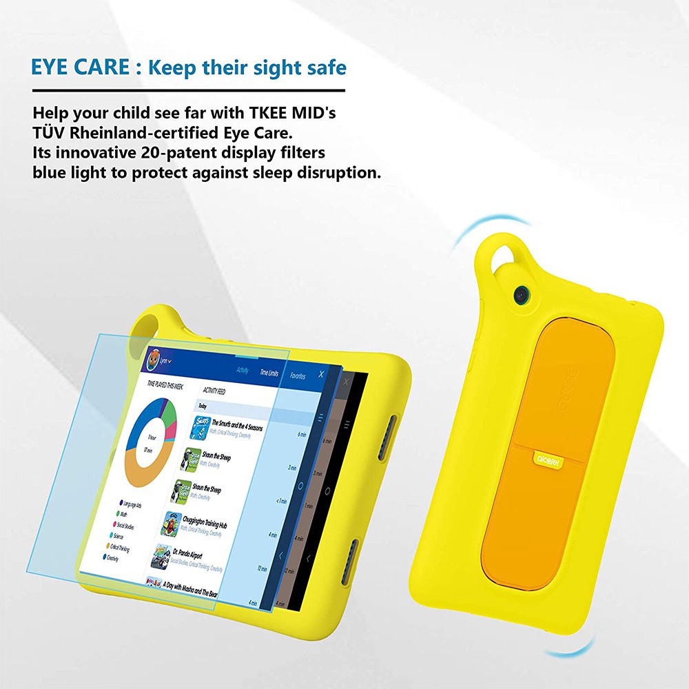 Alcatel TKEE MID 2 GB RAM 32 GB ROM 8 inches with Wi-Fi 4G Tablet (Yellow)