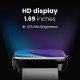  Boult Drift BT Calling 1.69" HD Display, 140+ Watchfaces, 475Nits Brightness, IP68 Smartwatch (Black Strap, Free Size)