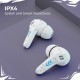 DEFY Gravity Turbo with Low Latency for Gaming, 30 Hours Playback, LED Lights Bluetooth Headset  (Tranquil White, In the Ear)
