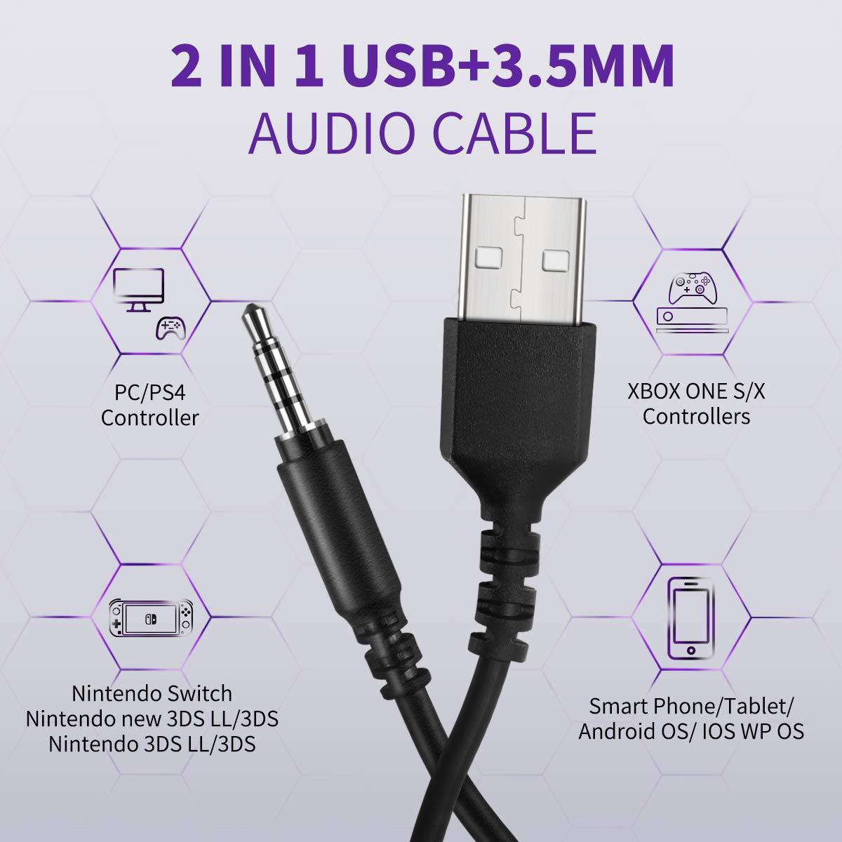 EKSA E3 Wired Gaming Headset (Black, On the Ear)