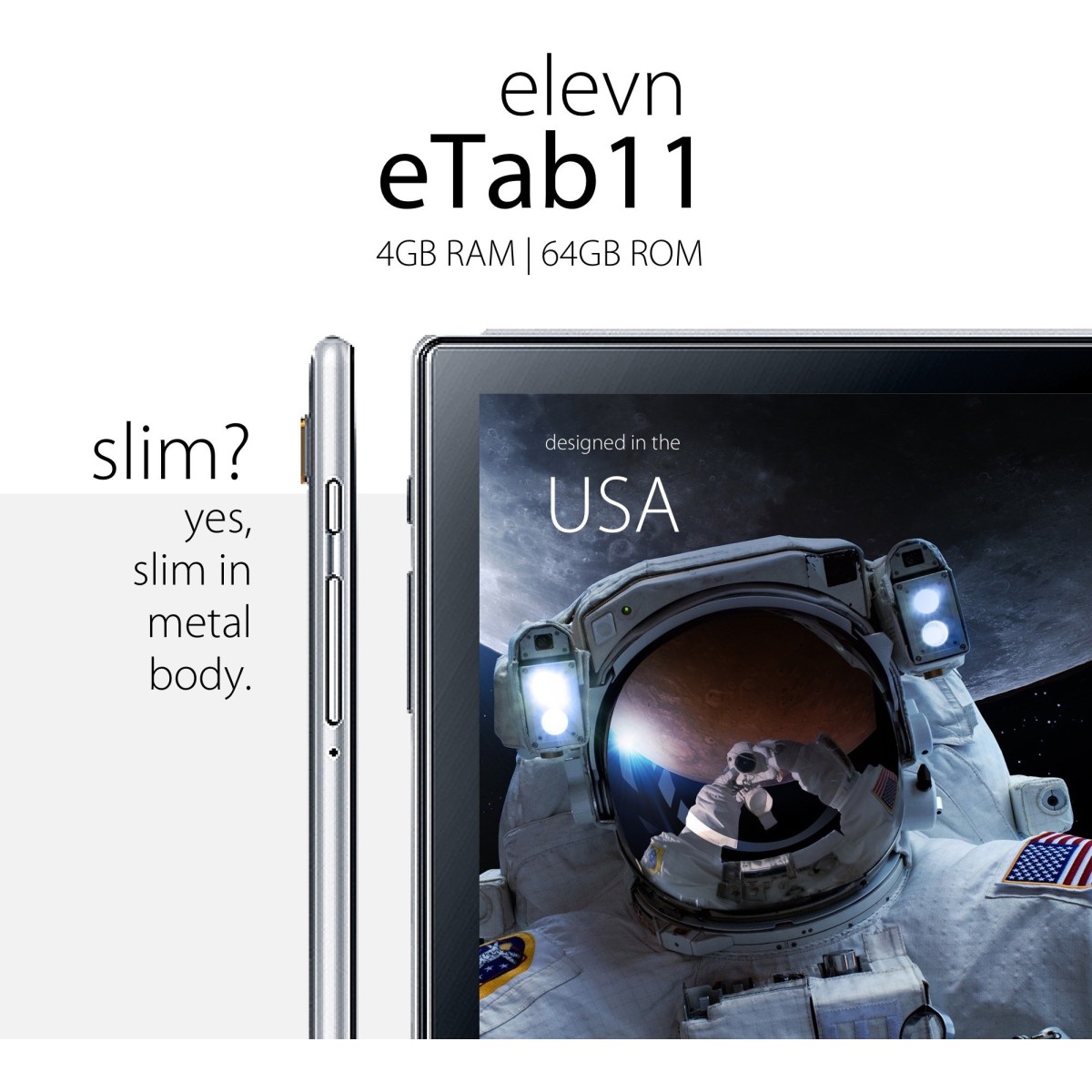 Elevn eTab 11 4 GB RAM 64 GB ROM 10.1 inches (Aluminium Grey)