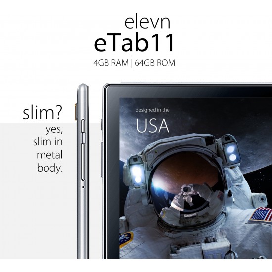 Elevn eTab 11 4 GB RAM 64 GB ROM 10.1 inches (Aluminium Grey) 